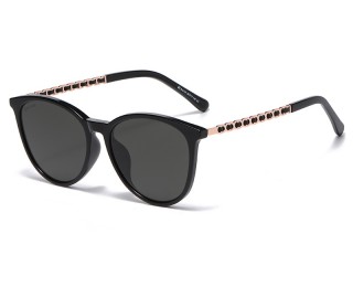 Gold-Oval Prescription Sunglasses #8130